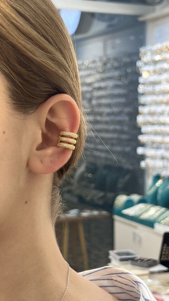 3 Sıra Taşlı Earcuff