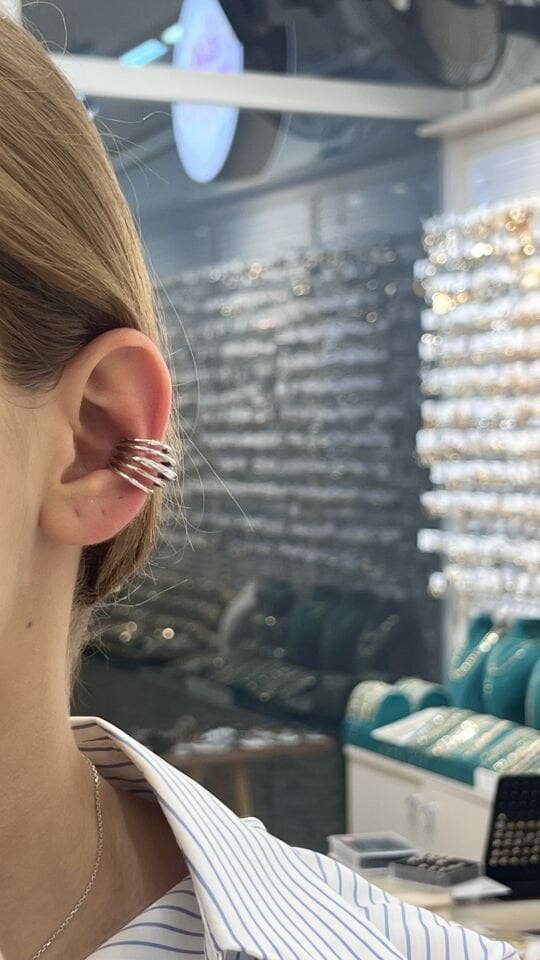Silver Çoklu Görünüm Earcuff